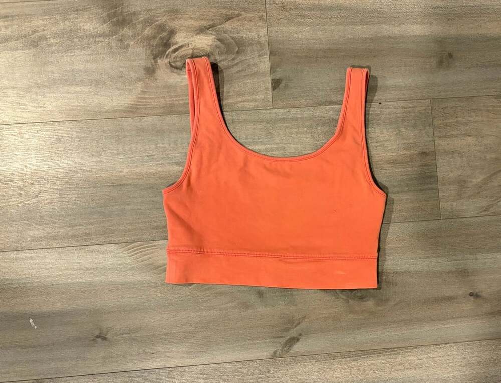 American Eagle Crop Top Size M Orange Cotton Athletic Tank